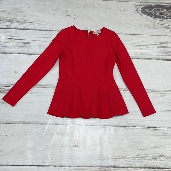 Philosophy Republic Clothing Tunic Pleated Blouse Red Size Small S - Picture 14 of 17